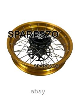 Roues à rayons tubeless dorées adaptées pour Royal Enfield Himalayan 450