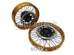 Roues à rayons tubeless dorées avant et arrière Genuine Royal Enfield Himalayan 450