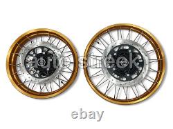 Roues à rayons tubeless dorées avant et arrière Genuine Royal Enfield Himalayan 450