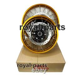 Roues à rayons tubeless dorées compatibles avec Royal Enfield Himalayan 450