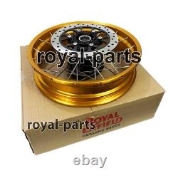 Roues à rayons tubeless dorées compatibles avec Royal Enfield Himalayan 450