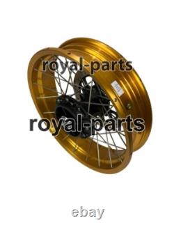 Roues à rayons tubeless dorées compatibles avec Royal Enfield Himalayan 450