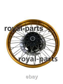 Roues à rayons tubeless dorées compatibles avec Royal Enfield Himalayan 450