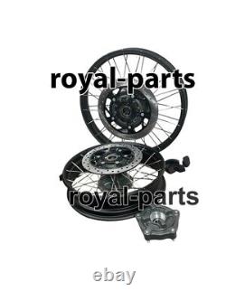 Roues à rayons tubeless noires avant et arrière adaptées pour Royal Enfield Himalayan 450