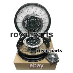 Roues à rayons tubeless noires avant et arrière adaptées pour Royal Enfield Himalayan 450