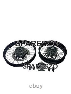 Roues à rayons tubeless noires avant et arrière adaptées pour Royal Enfield Himalayan 450