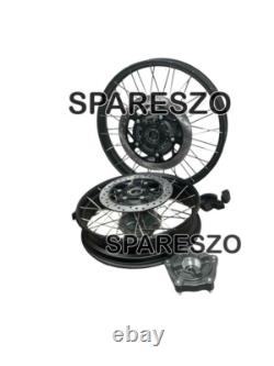 Roues à rayons tubeless noires avant et arrière adaptées pour Royal Enfield Himalayan 450
