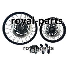 Roues à rayons tubeless noires avant et arrière adaptées pour Royal Enfield Himalayan 450