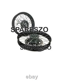 Roues à rayons tubeless noires avant et arrière adaptées pour Royal Enfield Himalayan 450