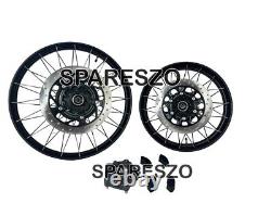 Roues à rayons tubeless noires avant et arrière adaptées pour Royal Enfield Himalayan 450