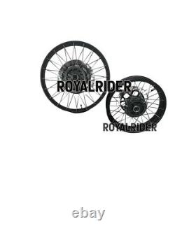 Roues à rayons tubeless noires avant et arrière adaptées pour Royal Enfield Himalayan 450