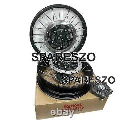 Roues à rayons tubeless noires avant et arrière adaptées pour Royal Enfield Himalayan 450