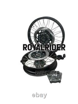 Roues à rayons tubeless noires avant et arrière adaptées pour Royal Enfield Himalayan 450