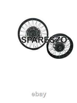Roues à rayons tubeless noires avant et arrière adaptées pour Royal Enfield Himalayan 450