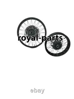 Roues à rayons tubeless noires avant et arrière adaptées pour Royal Enfield Himalayan 450