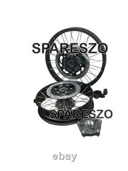 Roues à rayons tubeless noires avant et arrière adaptées pour Royal Enfield Himalayan 450
