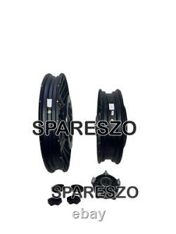 Roues à rayons tubeless noires avant et arrière adaptées pour Royal Enfield Himalayan 450