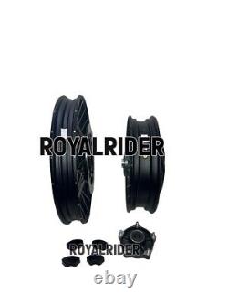 Roues à rayons tubeless noires avant et arrière adaptées pour Royal Enfield Himalayan 450