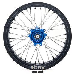 Roues avant et arrière à 17 rayons, moyeux bleus et jantes noires pour Sur-Ron Ultra Bee E-Bike