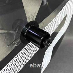 Roues de vélo de route en fibre de carbone avec jante 700C/ Frein à disque avant, moyeu arrière à 3 rayons.
