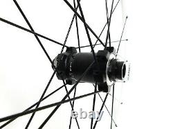 Shimano Mt55 26 Mtb Wheelset 24 Spoke 15mm Avant Qr Arrière CL Disc Brake White