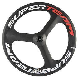 Superteam Tri Spoke Wheel Vélo Avant / Arrière Route / Piste 3 Spoke Wheels 700c