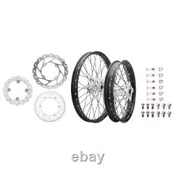 Tusk IMP CMPLT Paquet de Roues Avant/Arrière 1.60x21/2.15x18 Jante/Spokes Noire/Blanche