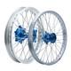 Tusk Imp. Roue Avant Et Arri&egrave;re 1,60x21/2,15x19 Jante Argent&eacute;e/rayons Argent&eacute;s/moyeu Bleu