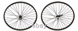 Vélo de plage Cruiser 26x 1.75 36 rayons avant et arrière à frein à rétropédalage, roue en alliage noire