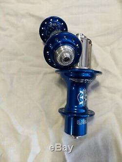 White Industries T11 Hubset, 28h Arrière, 24h Avant, Bleu, Sh-10/11