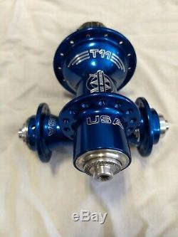 White Industries T11 Hubset, 28h Arrière, 24h Avant, Bleu, Sh-10/11