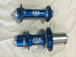 White Industries T11 Hubset, 28h Arrière, 24h Avant, Bleu, Sh-10/11